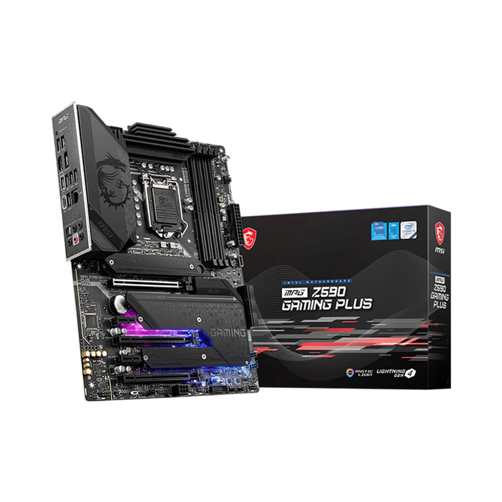 MSI MPG Z590 Gaming Plus Motherboard - ATX LGA 1200 with Advanced Connectivity and High Performance