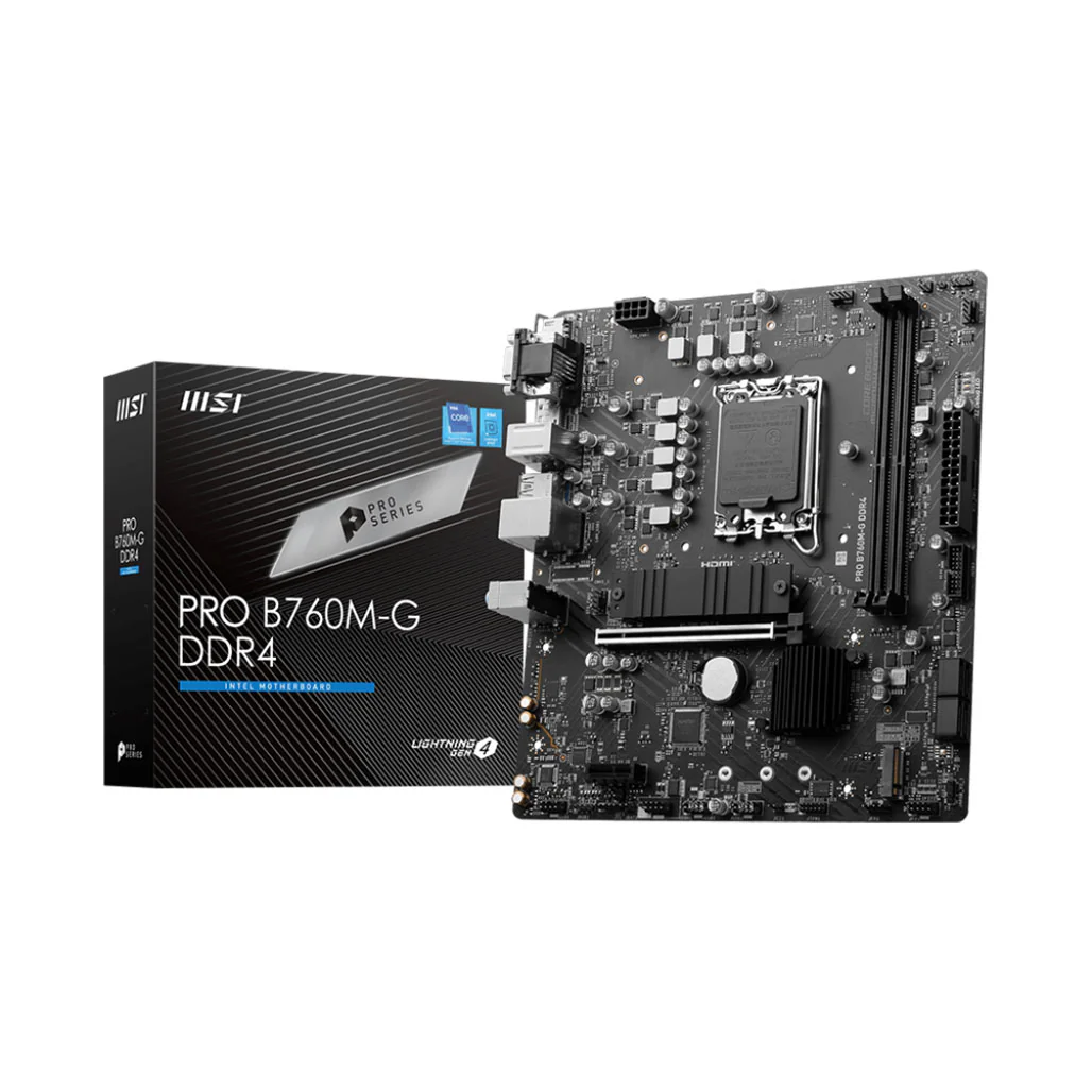 MSI PRO B760M-G DDR4 Motherboard - Optimized for 12th/13th/14th Gen Intel® CPUs with PCIe 4.0 and 2.5G LAN - Image 5