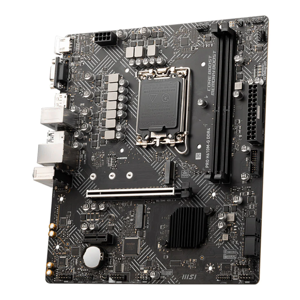 MSI PRO H610M-G DDR4 Micro-ATX Motherboard - Advanced Performance with Intel® H610 Chipset and Lightning Gen 4 PCIe - Image 2