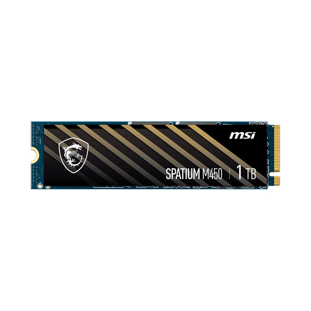 MSI Spatium M450 1TB PCIe 4.0 NVMe M.2 SSD - High-Speed Performance, Advanced Data Security