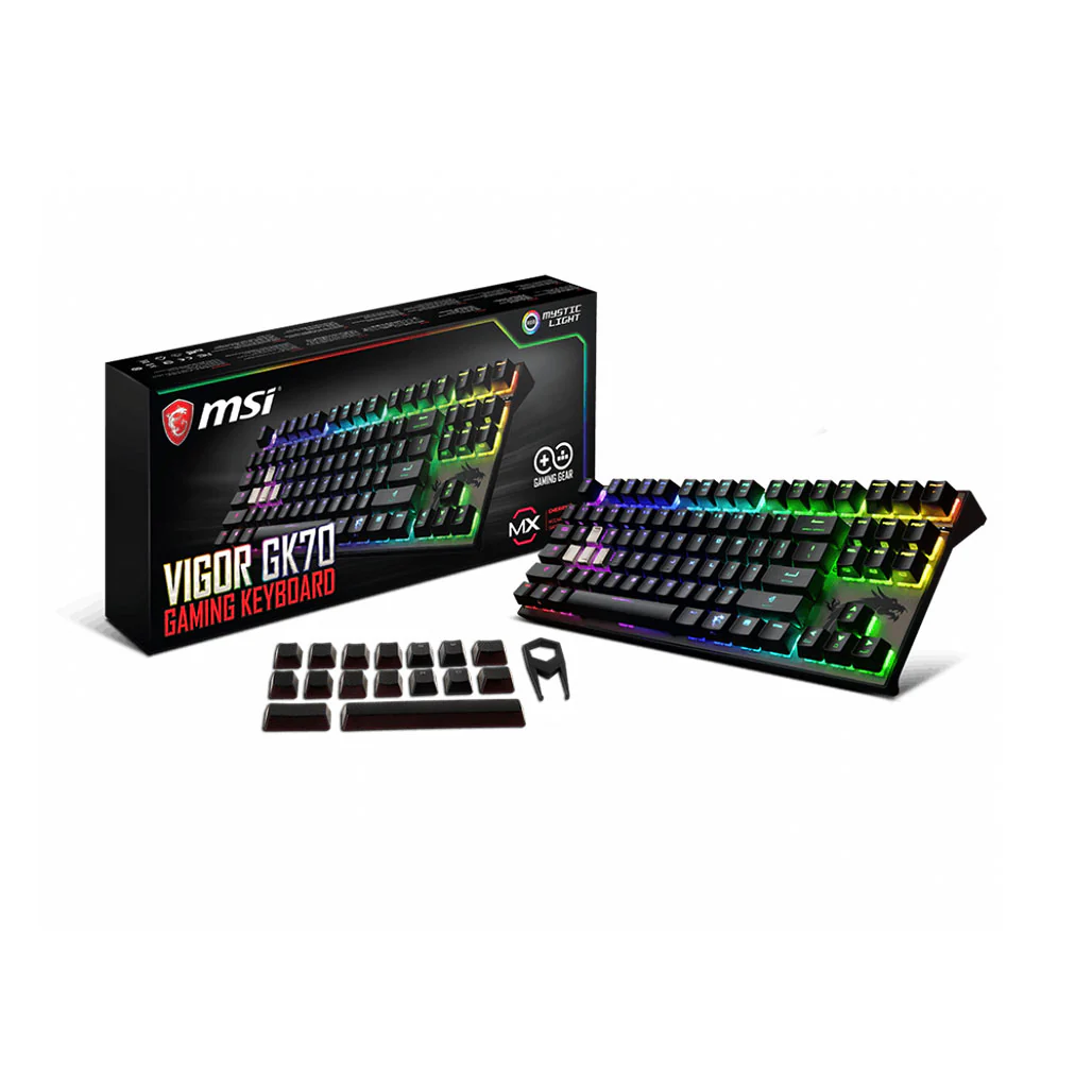 MSI VIGOR GK70 RED TKL - 80% Wired Gaming Keyboard with CHERRY MX RGB Red Switches and Full RGB Illumination - Image 3