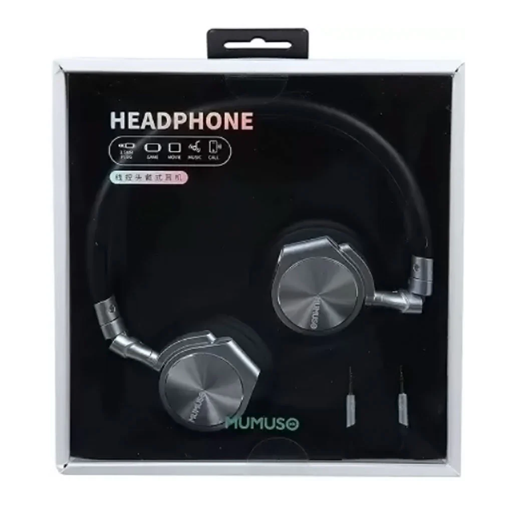 Mumuso Over-Ear Wired Headphones with Built-In Microphone