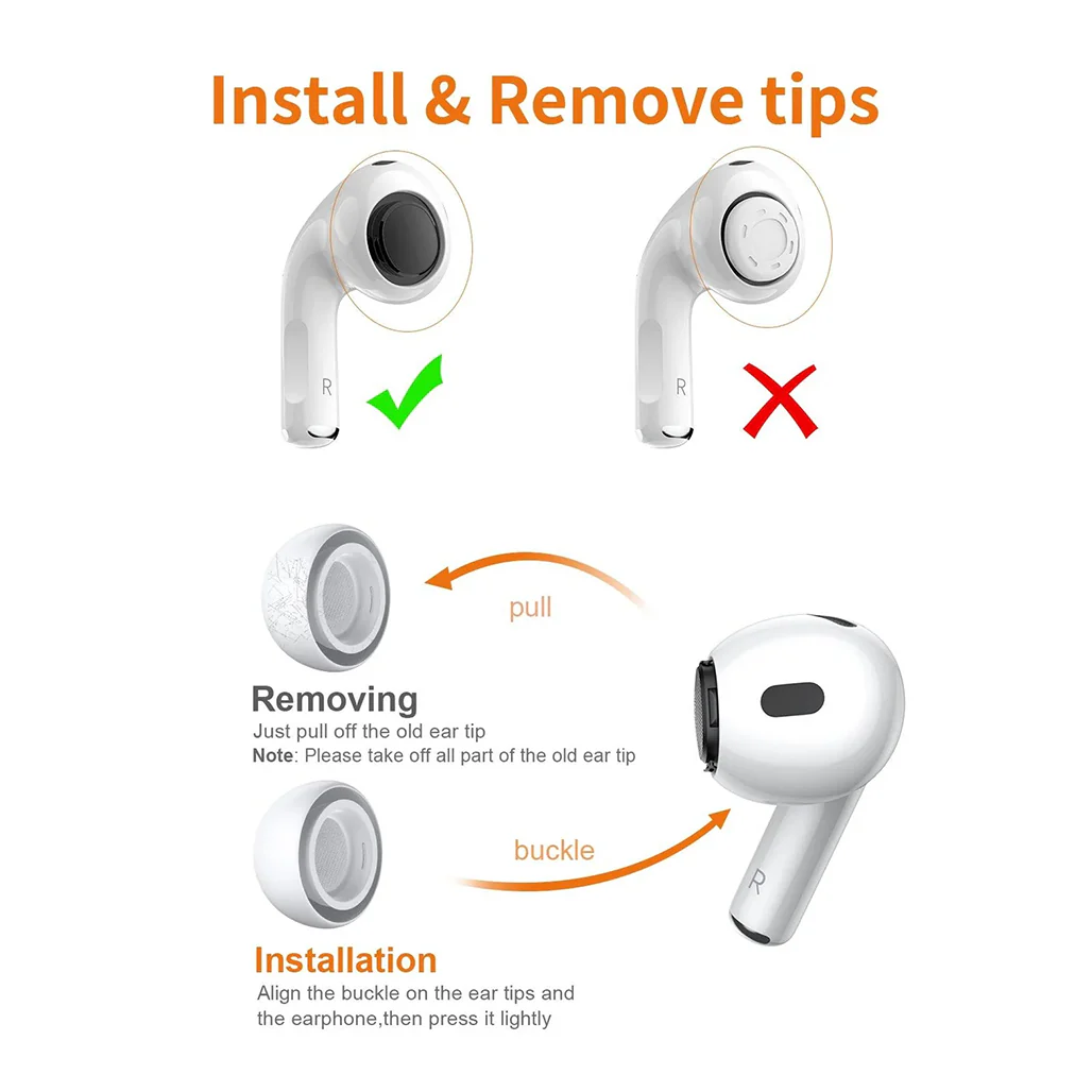 New Bee AirPods Pro Replacement Ear Tips（XS-S-M-L） - Image 4