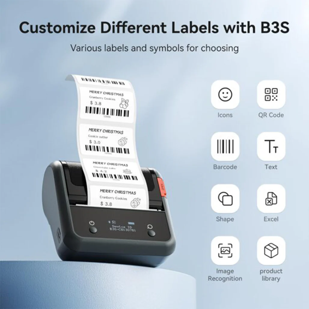 Niimbot B3S-P -  3" Portable Thermal Label Printer - Image 6
