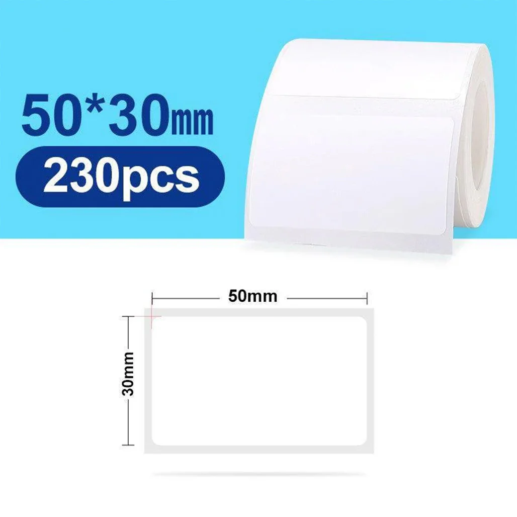 NIIMBOT White Labels 50x30mm – 230 Pieces for B21 and B3S Label Printers - Image 3