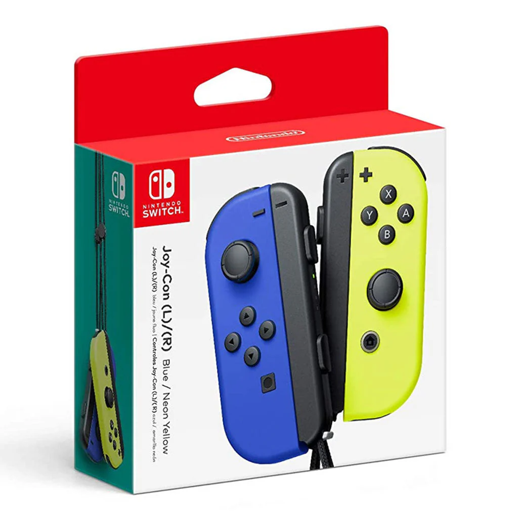Nintendo Joy-Con (L/R) Blue and Neon Yellow Controllers - Image 2