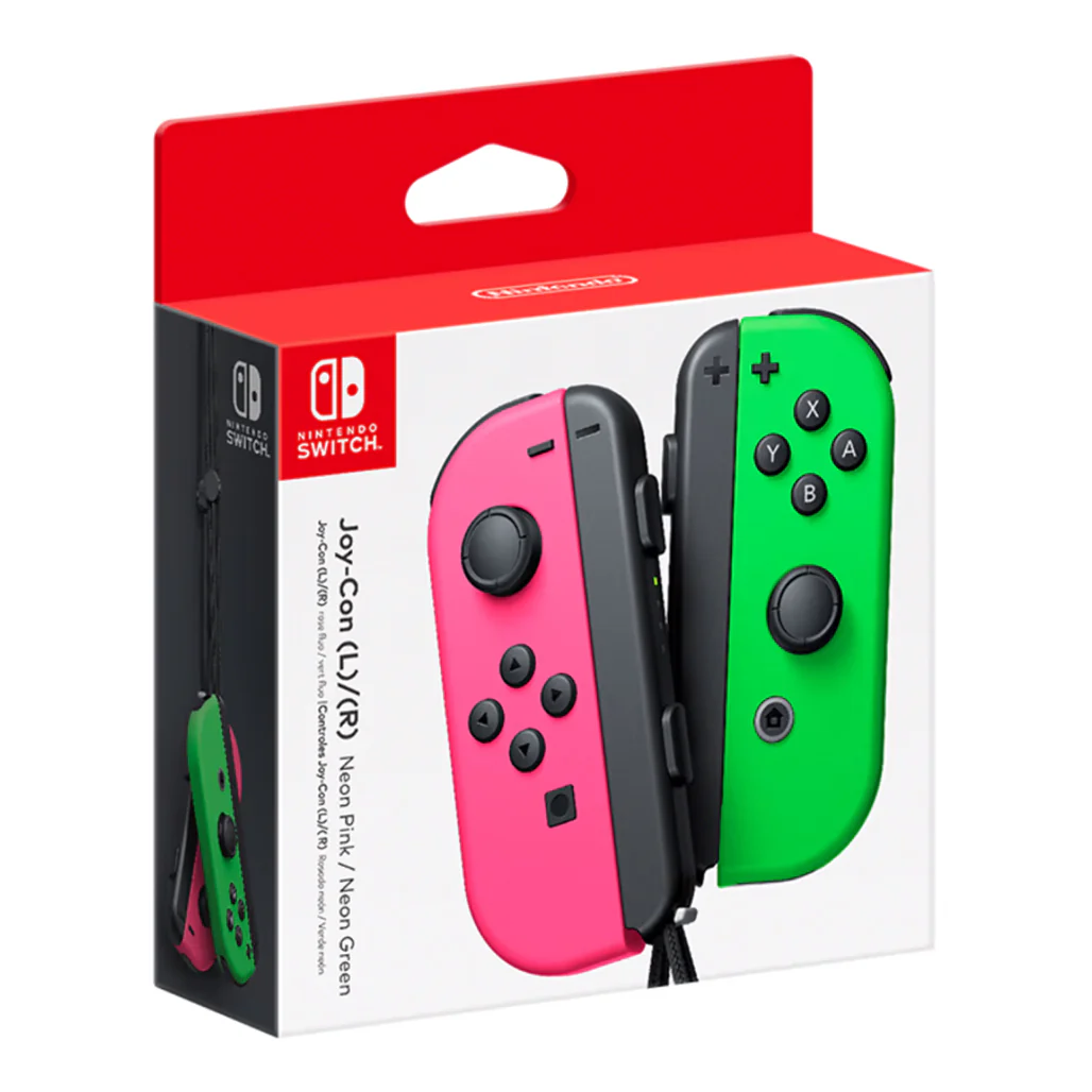 Nintendo Joy-Con (L)/(R) Neon Pink and Neon Green Controllers - Image 2