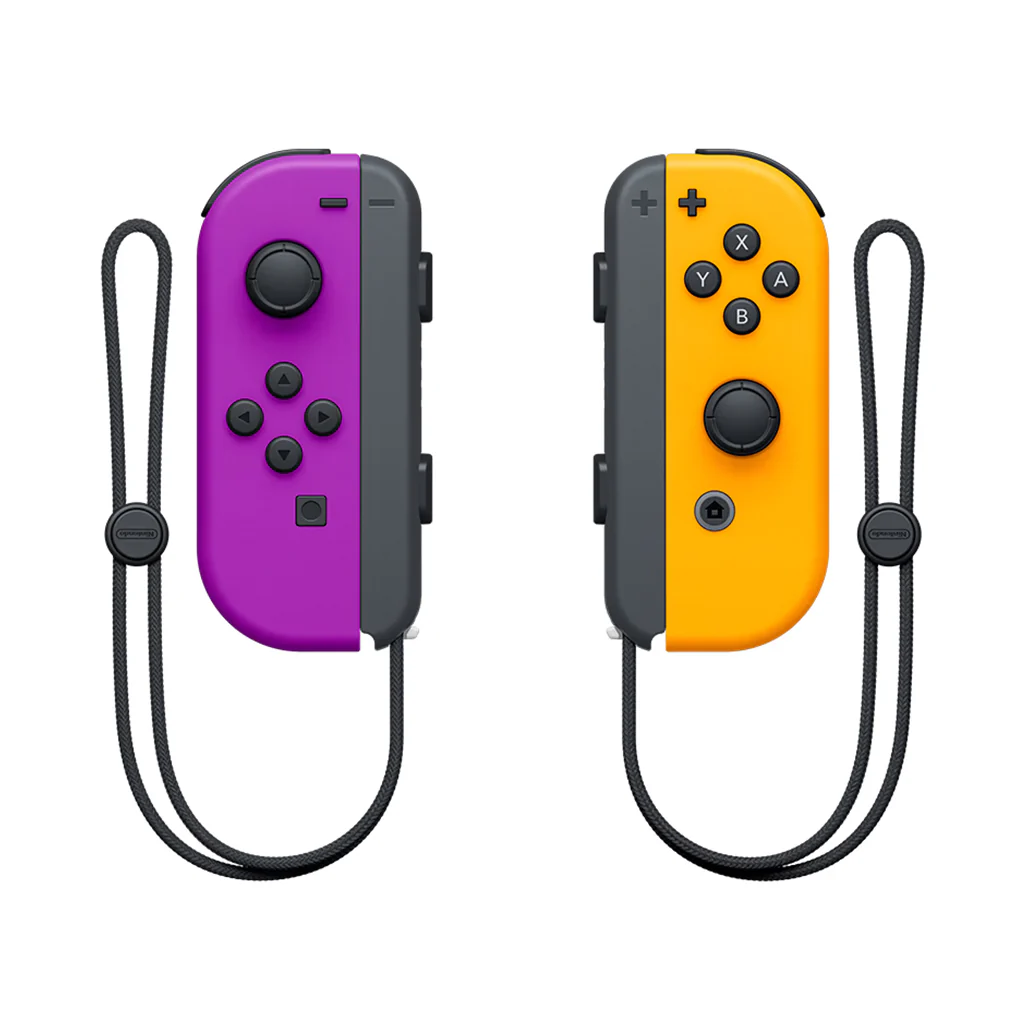 Nintendo Joy-Con (L/R) Neon Purple and Neon Orange Controllers