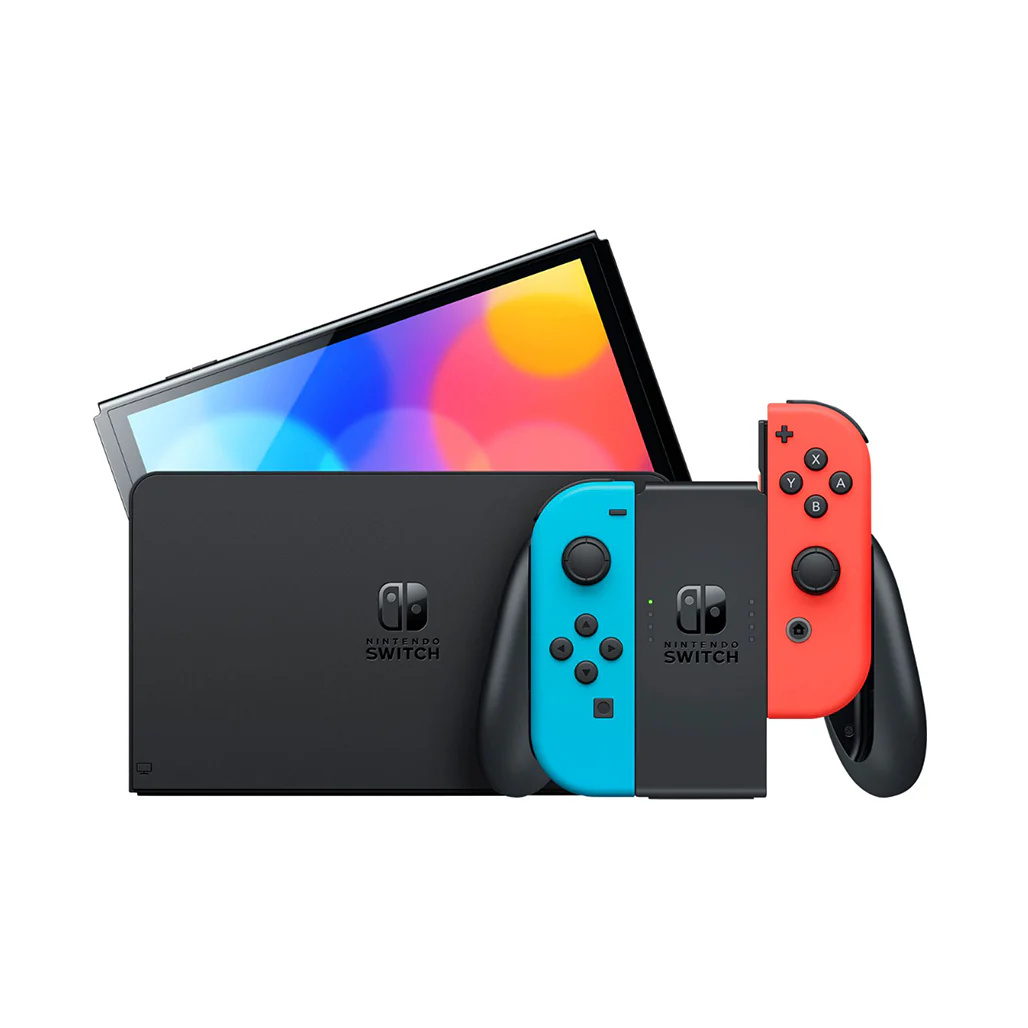 Nintendo Switch OLED Model – 7-Inch Display, Adjustable Stand, and Wired LAN Port