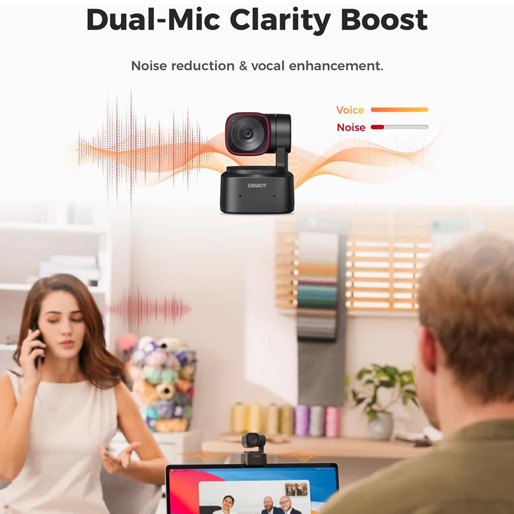 OBSBOT Tiny 2 Lite - AI-Powered 4K PTZ Webcam - Image 7