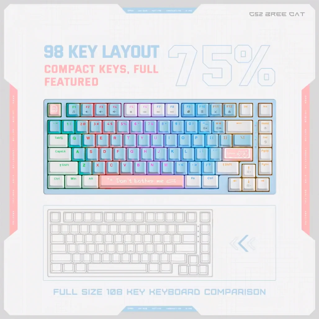 Onikuma G52 RGB - Mechanical Gaming Keyboard - Blue Switch - Image 3