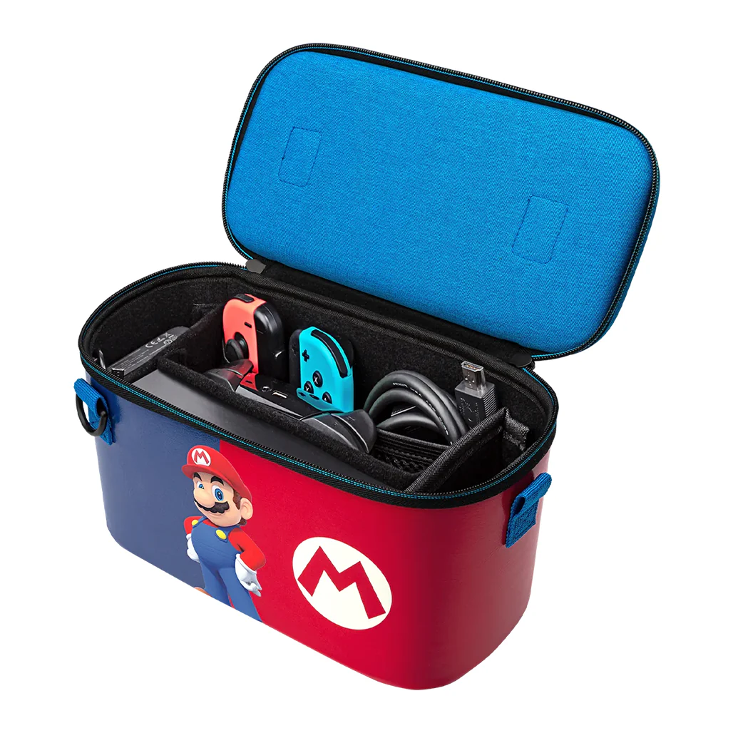 PDP Power Pose Mario Overnight Case for Nintendo Switch™, Lite & OLED – Travel Storage with Removable Carrying Case - Image 3
