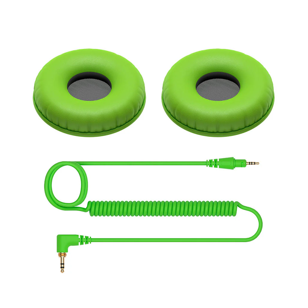 Pioneer DJ HC-CP08-Y Color Variation Coiled Cable and Ear Pads for HDJ-CUE1 - Image 2