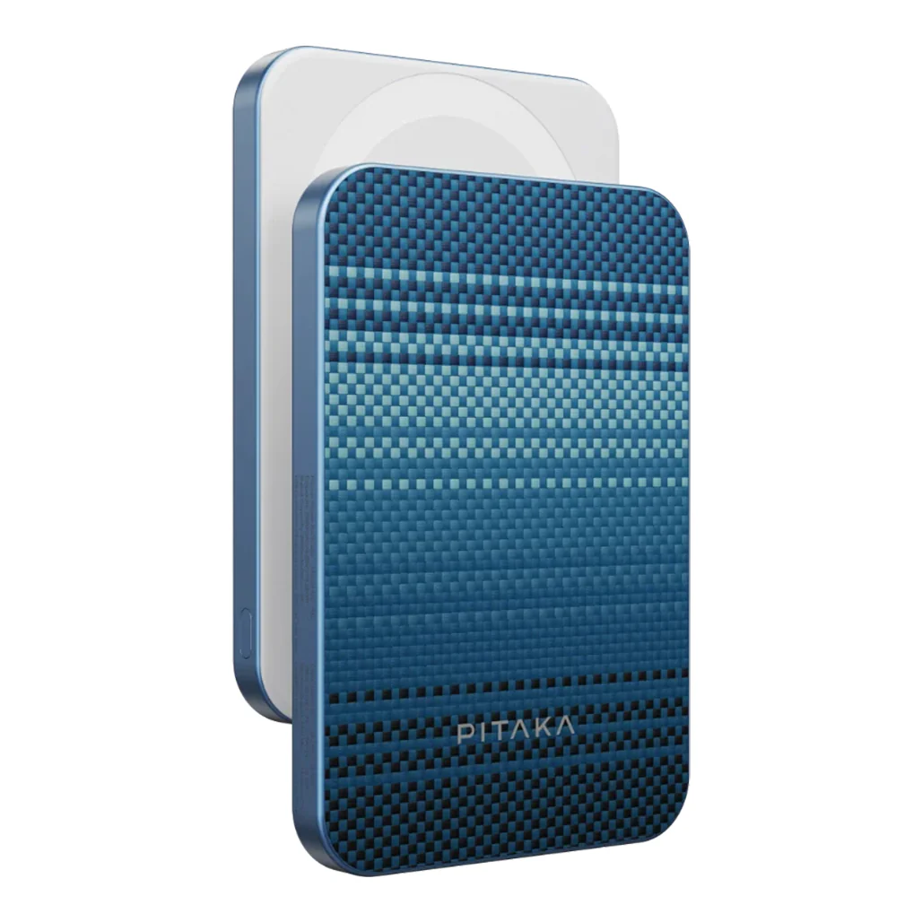 Pitaka Aramid Fiber Magnetic Power Bank – 5000mAh Slim Qi2 Fast Wireless Charger with Magnetic Attachment - Image 6
