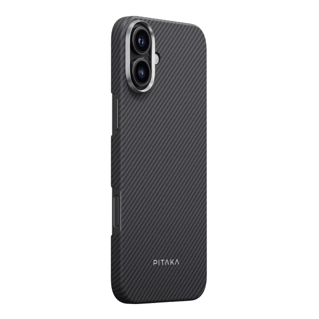 Pitaka Classic Ultra-Slim Case for iPhone 16 – Lightweight Aramid Fiber Protection with Amber Magnet Film - Image 2