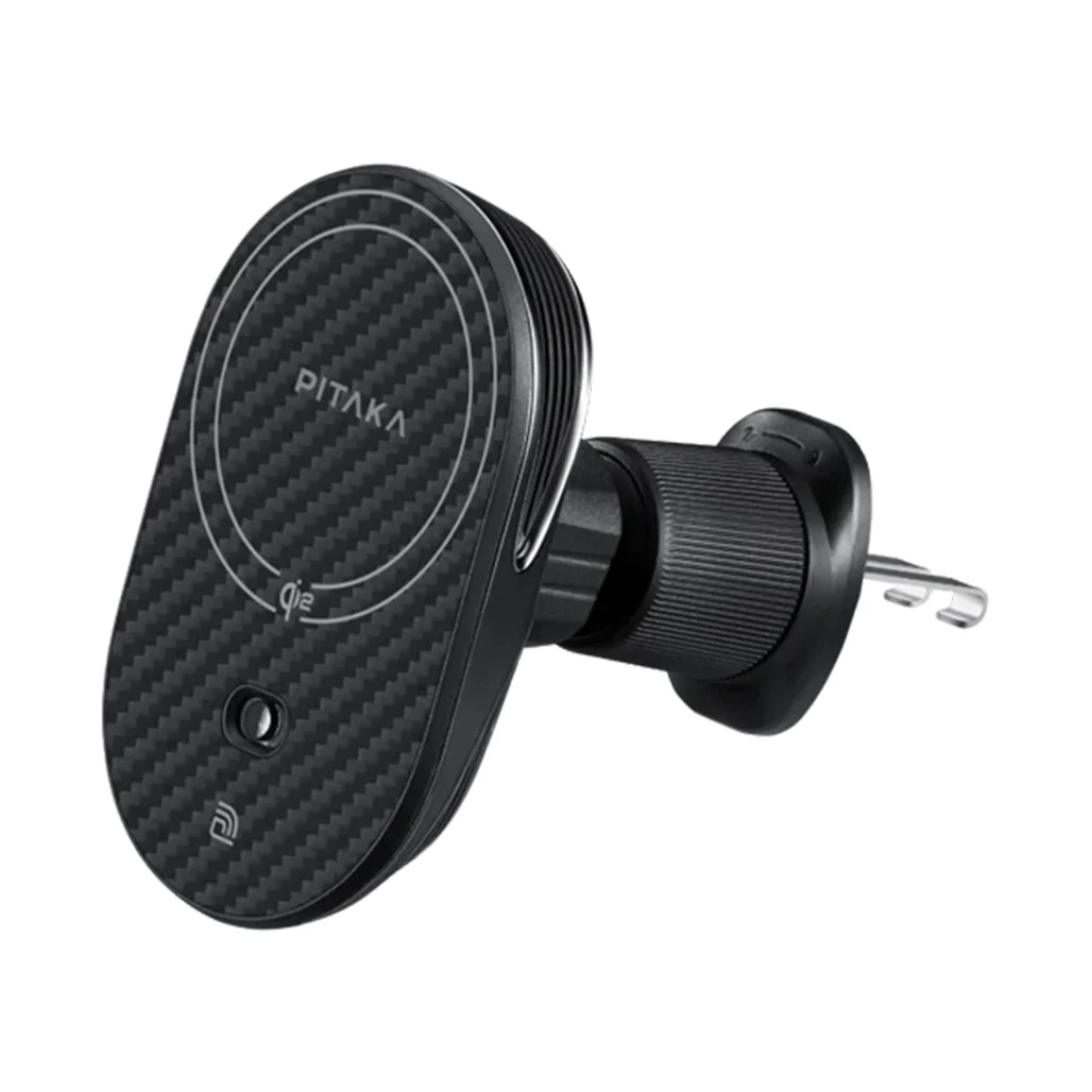 Pitaka MagEZ Car Mount Pro 2 Qi2 - 15W Fast Wireless Charging Car Vent Mount, Compatible with Tesla and Other Brands - Image 2