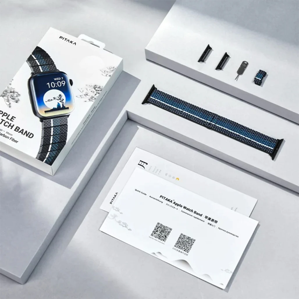Pitaka Poetry of Things - Moon Aramid Carbon Fiber Watch Band For Apple Watch | 40mm-41mm-42mm-44mm-45mm-49mm - Image 6