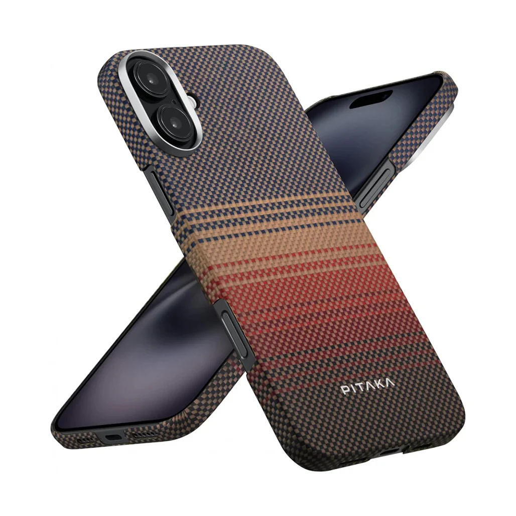 Pitaka Sunset Moonrise Tactile Woven Case for iPhone 16 | Slim & MagSafe Compatible - Image 3