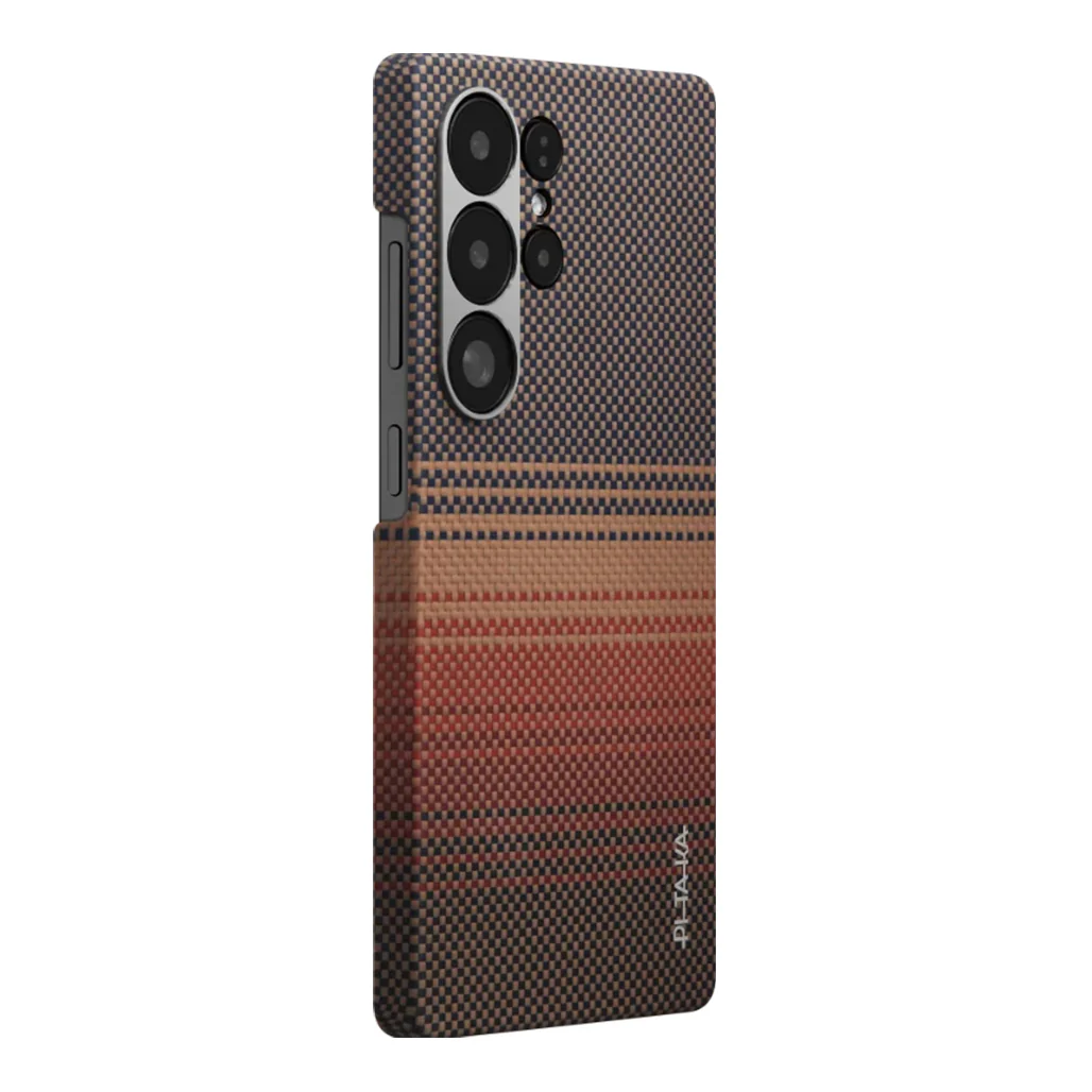 Pitaka Sunset Moonrise Tactile Woven Case for Samsung Galaxy S25 Ultra | Fusion Weaving, Ultra-Slim Design, Magnetic Protection - Image 2