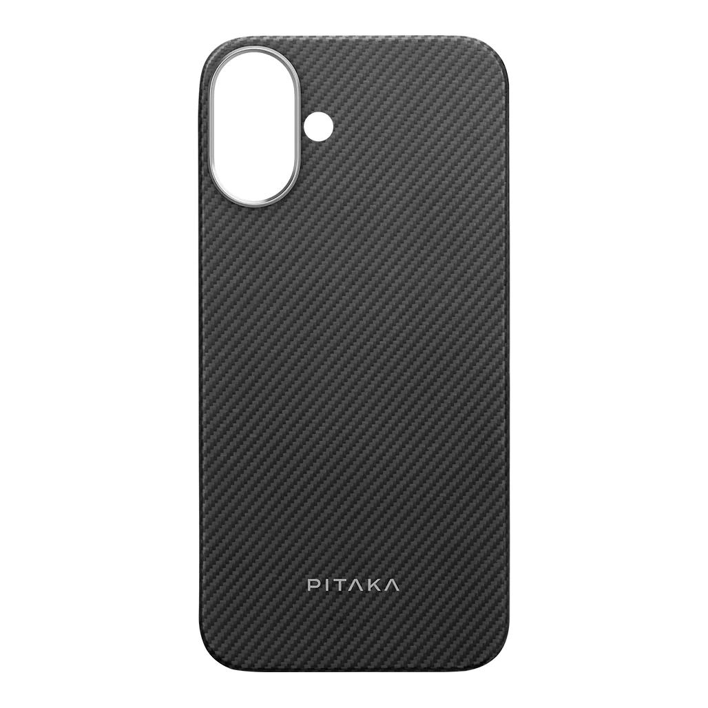 Pitaka Ultra-Slim Case for iPhone 16 Plus – Black/Grey - Image 3
