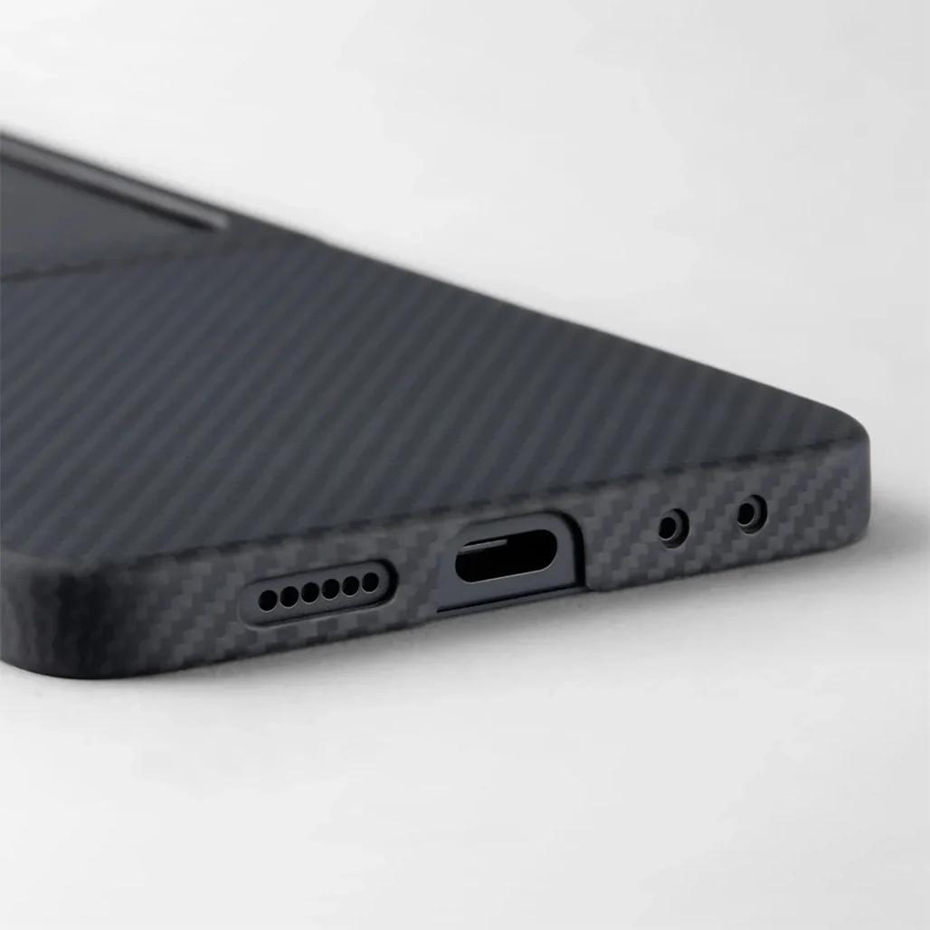 Pitaka Ultra-Slim Case for Samsung Galaxy Z Flip7 - 600D Black/Grey (Twill) - Image 3