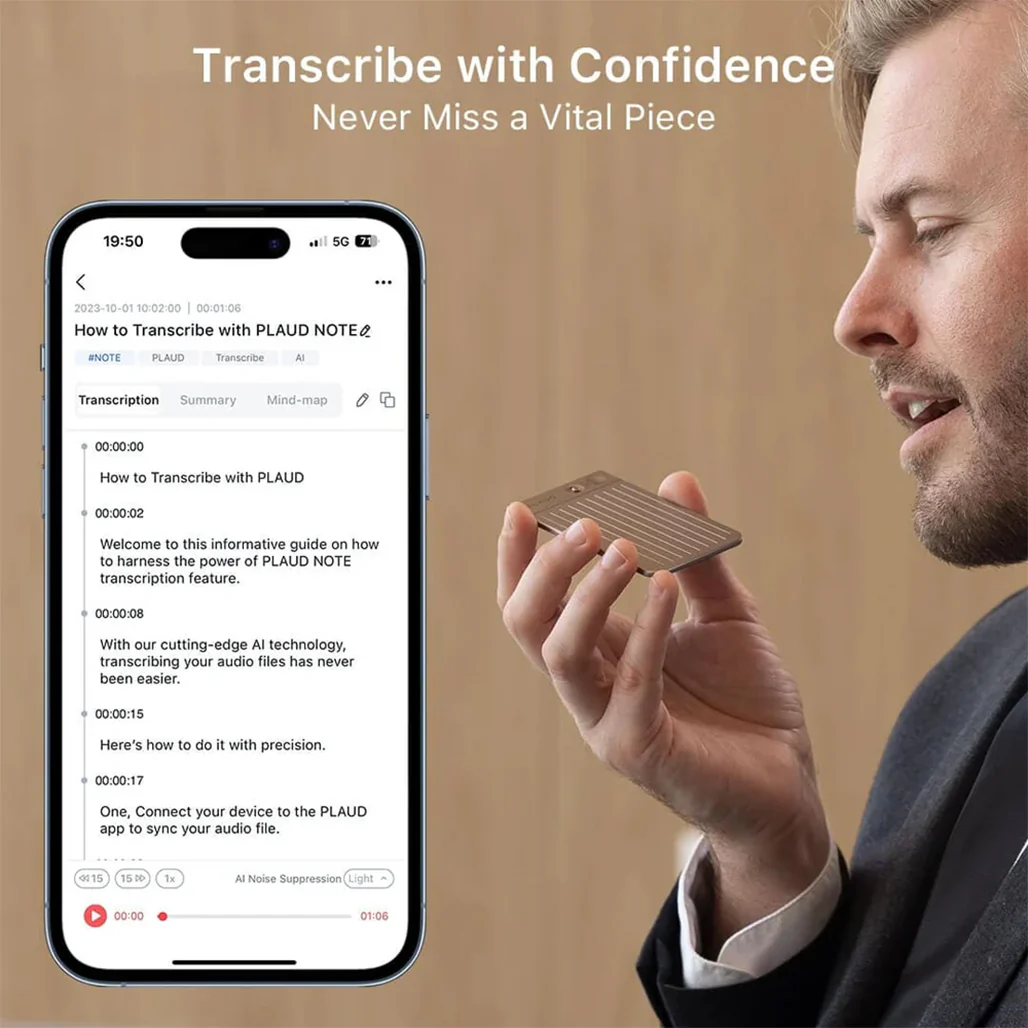 PLAUD NOTE: Revolutionary AI Voice Recorder with Dual Mode Precision and Effortless Transcription - Image 8