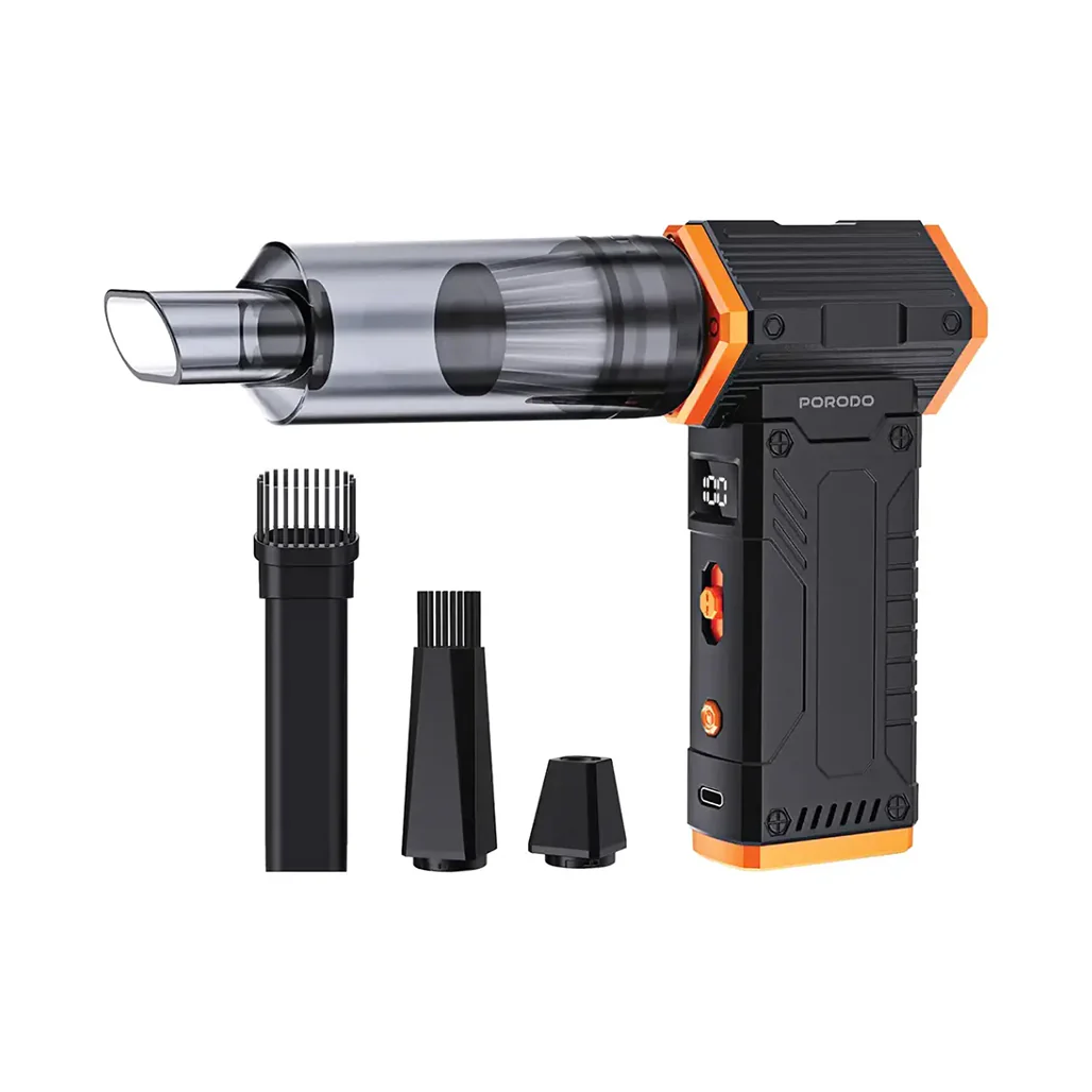 Porodo 2-In-1 Air Duster & Vacuum Cleaner with 4 Replaceable Nozzles