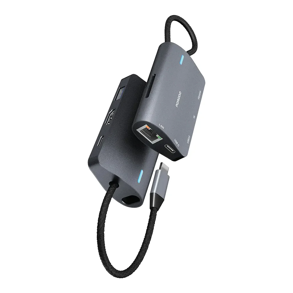 Porodo 7-IN-1 Multi Port USB-C Hub - PDRDS71GY - Image 2