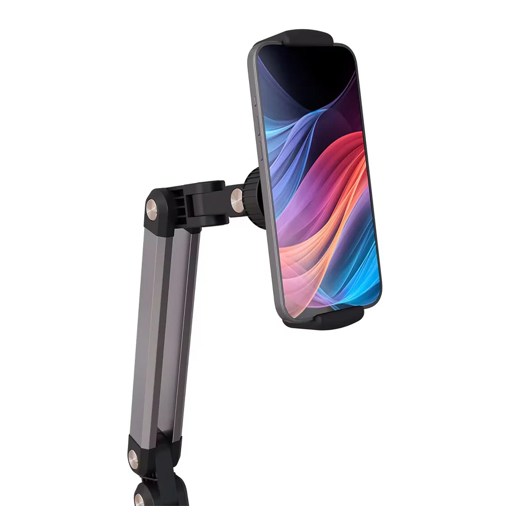 Porodo Adjustable Floor Stand for Phones & Tablets, 45cm–165cm Height, 360° Rotation, 5.5"–12.9" Device Compatibility – Black - Image 2