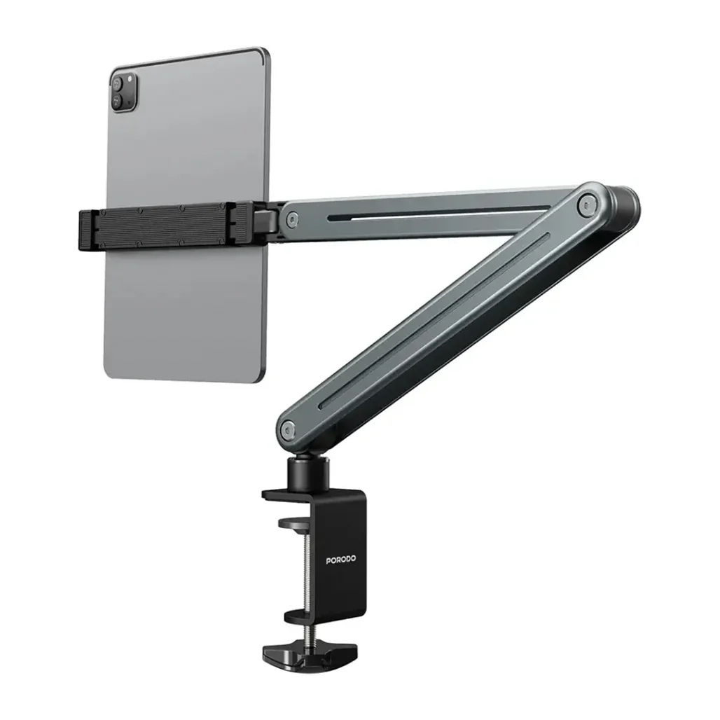 Porodo Adjustable Multi-Joint Phone and Tablet Mount – Universal Stand for Desk or Countertop - Image 2