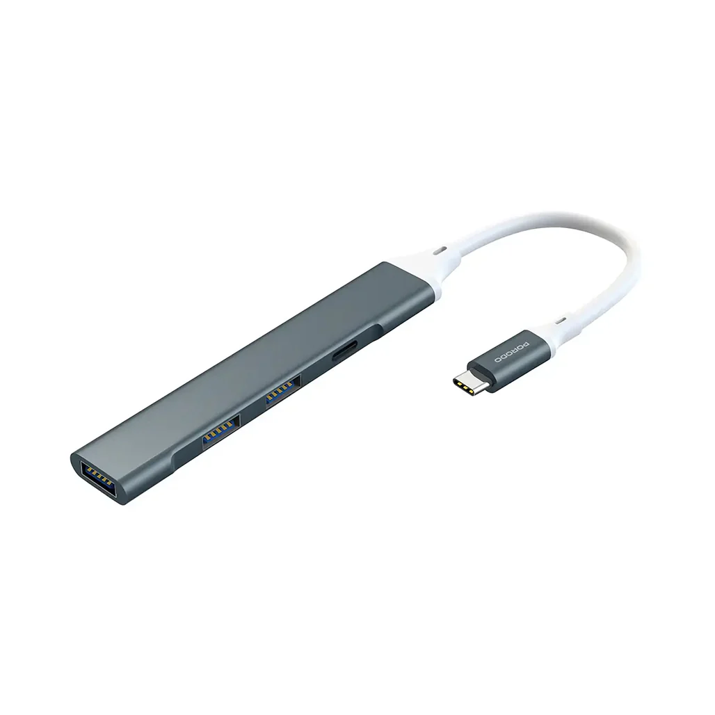 Porodo Aluminum Multi-Port USB-C Hub with 5Gbps Data Transfer - Image 2