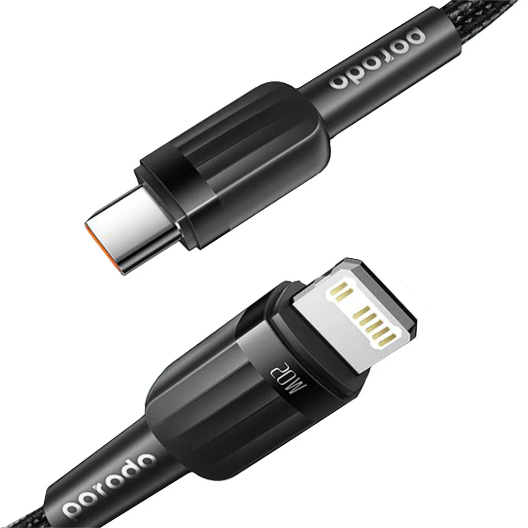 Porodo Braided 20W PD - C to Lightning Fast charging Cable - 1M - Image 2