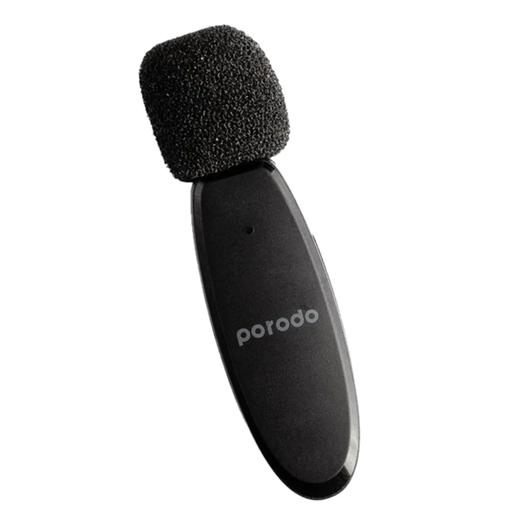 Porodo Dual Connector Lavalier Microphone Dual Mic - Black - Image 2