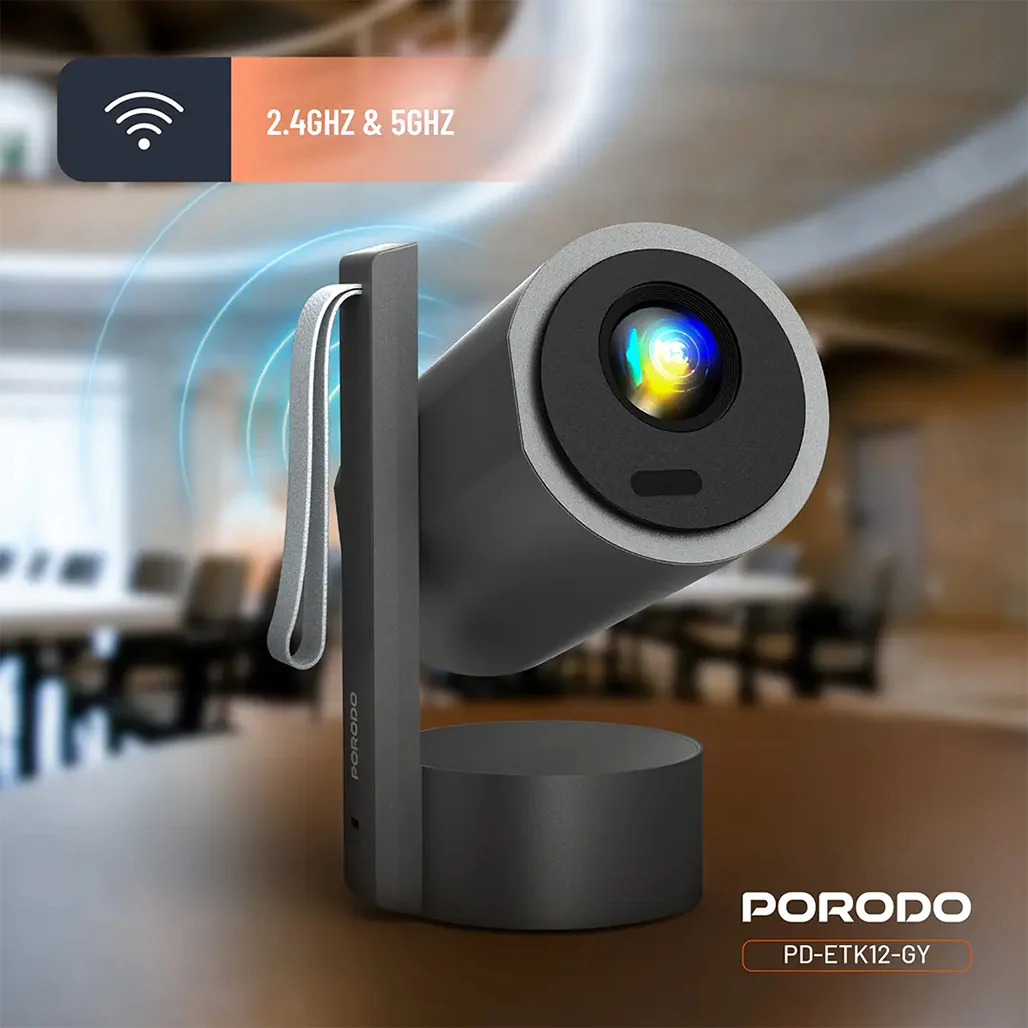 Porodo Full HD Smart Projector - Gray - Image 6