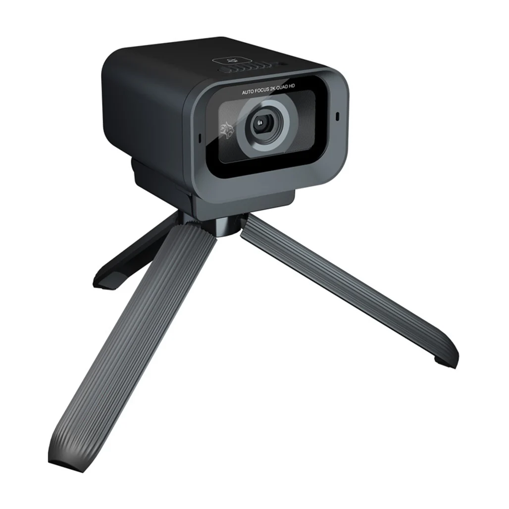 Porodo Gaming 2K 30fps Auto Focus Webcam with in-built Mic and Tripod - Image 3