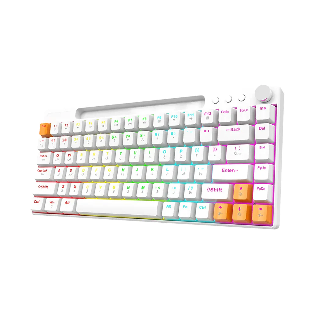 Porodo Gaming 84 Keys Mechanical Gaming Keyboard with SNK Red Switches - Image 6