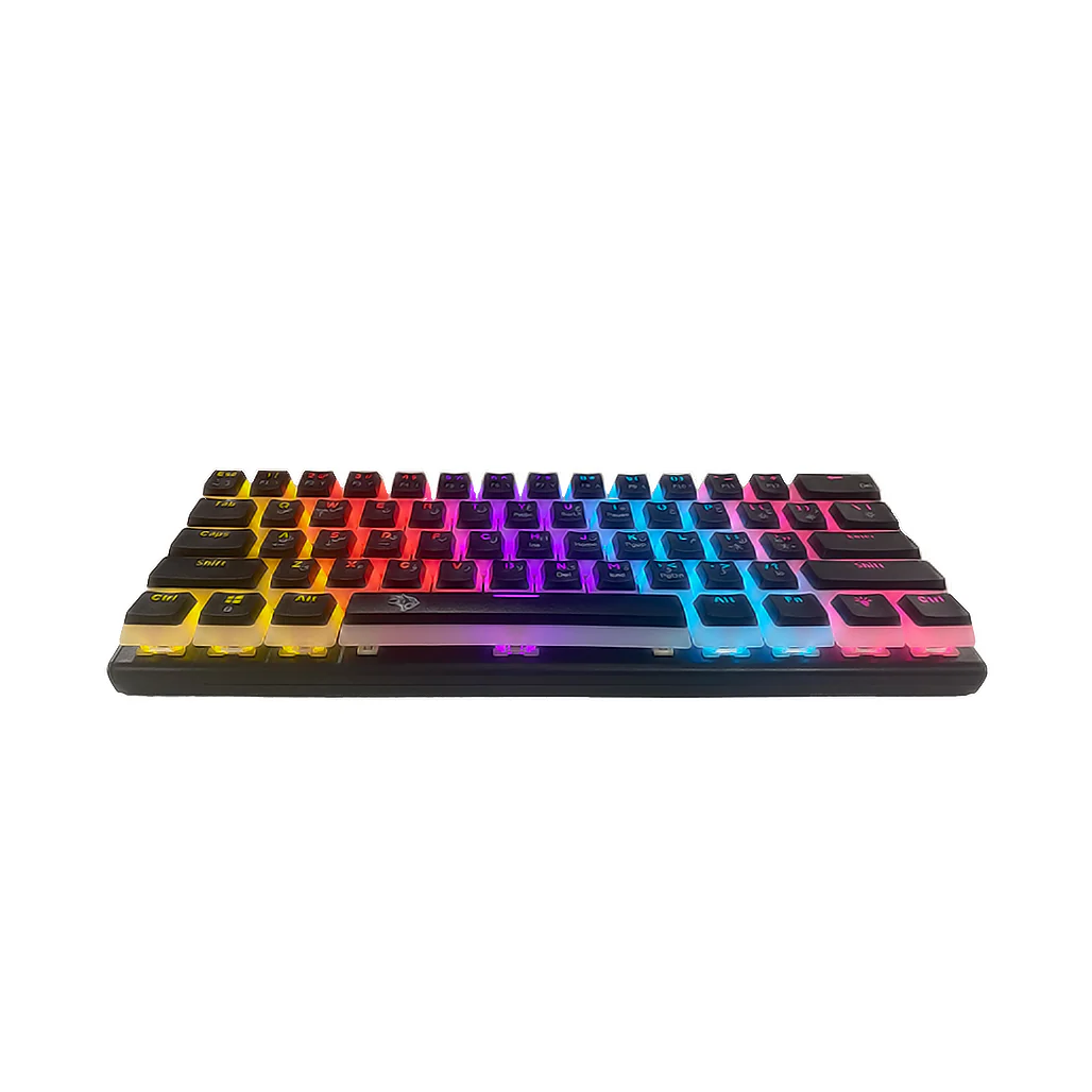 Porodo Gaming PDX224 61-Key Mechanical Keyboard - Pudding Keycaps, Red Switches - Image 2