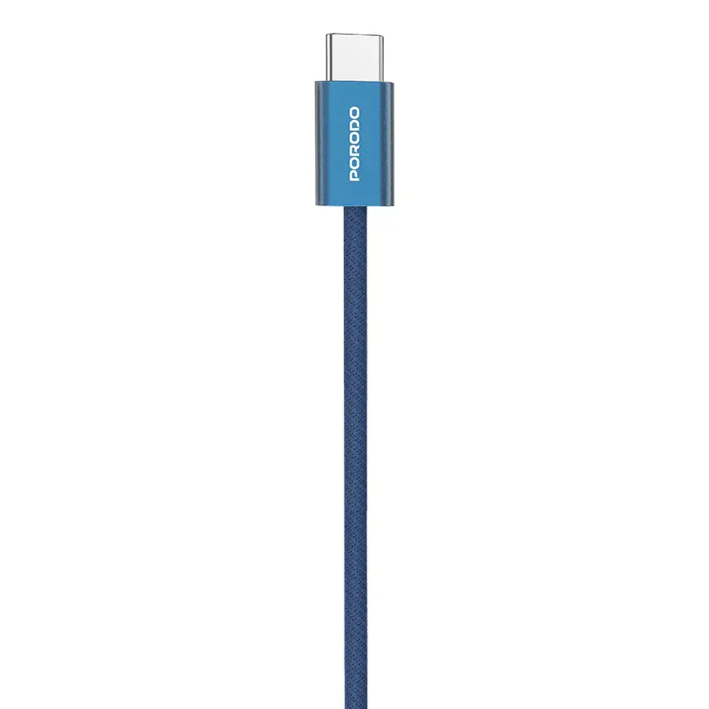 Porodo High-Speed USB-C Braided Cable Charging & Data Transfer - Orange - Image 8