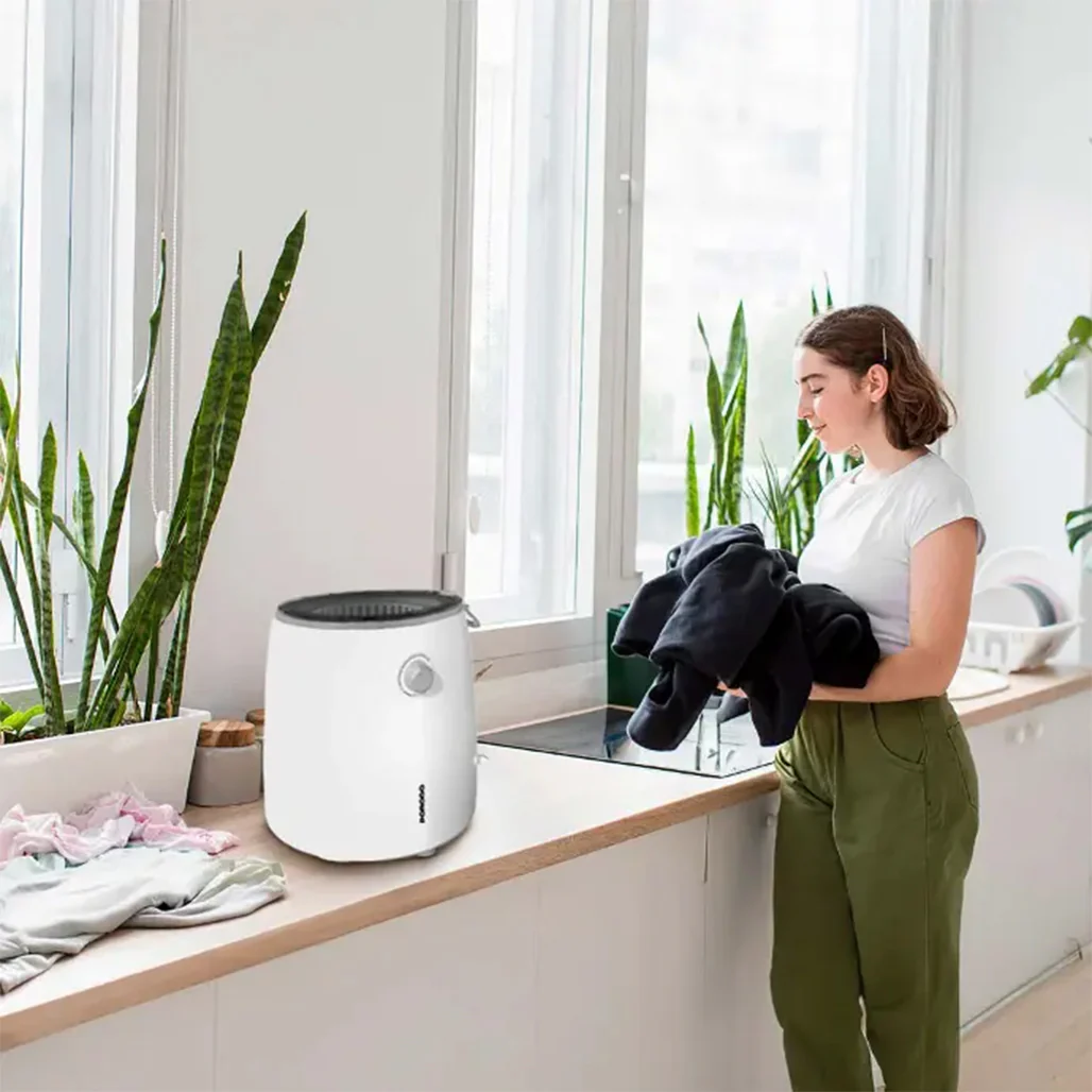 Porodo Lifestyle LFS064 Portable Mini Washing Machine With Dry Function - Compact, Energy-Efficient, Dual-Function Laundry Solution (White) - Image 3