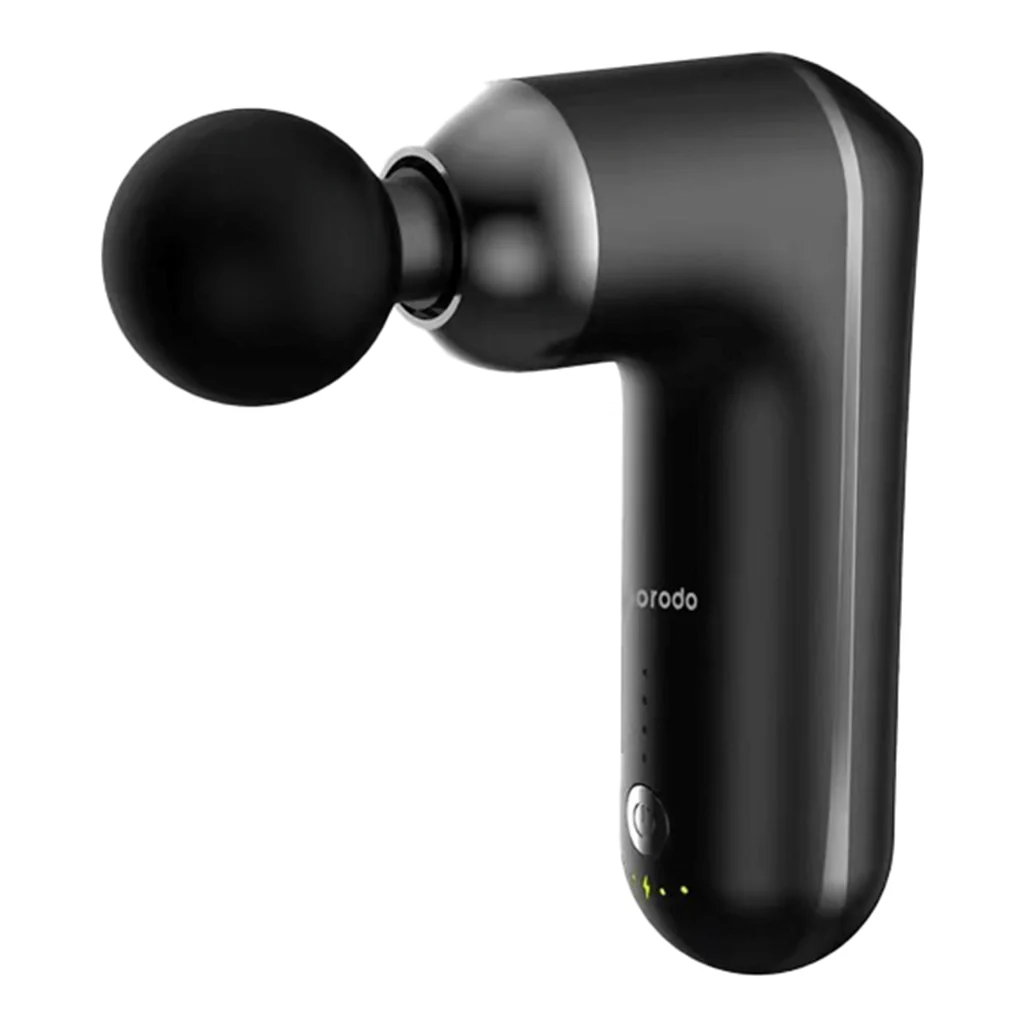 Porodo Lifestyle 12V Varying Speed Mini Massage Gun With USB-C Port 2000mAh - White - Image 3