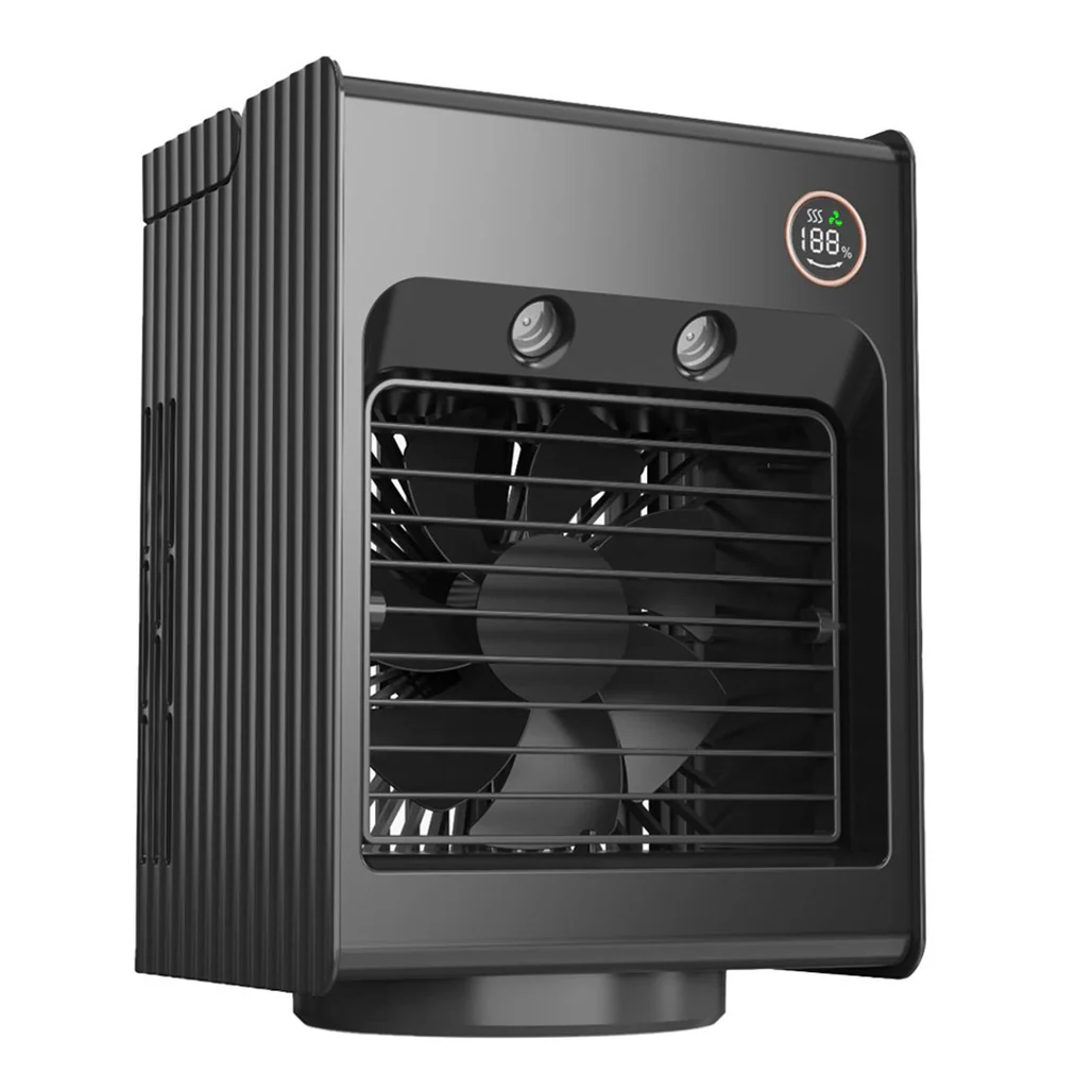 Porodo Lifestyle Air & Mist Portable Cooling Fan with Night Light, 4000mAh Battery, Type-C Charging, Dual Mist Outlet - Image 2