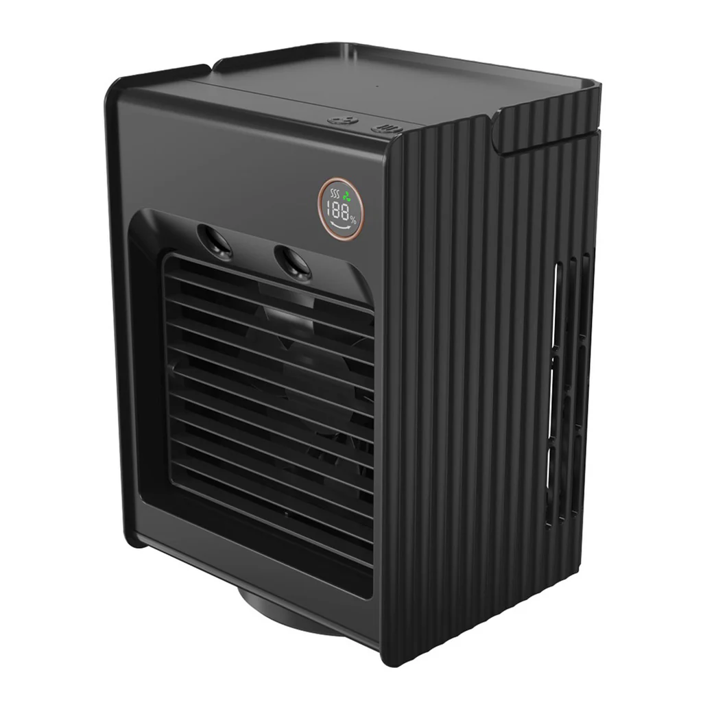 Porodo Lifestyle Air & Mist Portable Cooling Fan with Night Light, 4000mAh Battery, Type-C Charging, Dual Mist Outlet - Image 3