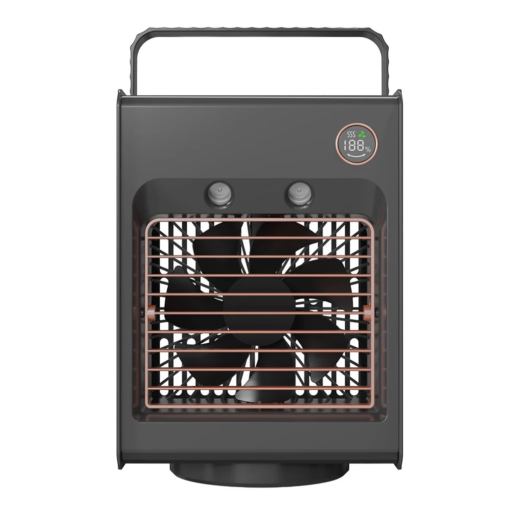 Porodo Lifestyle Air & Mist Portable Cooling Fan with Night Light, 4000mAh Battery, Type-C Charging, Dual Mist Outlet - Image 5