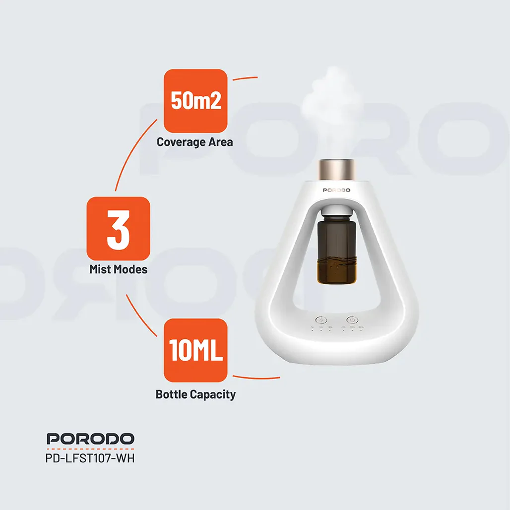 Porodo Lifestyle Aroma Sphere Waterless Diffuser – Long-Lasting Aromatherapy for Any Space - Image 10