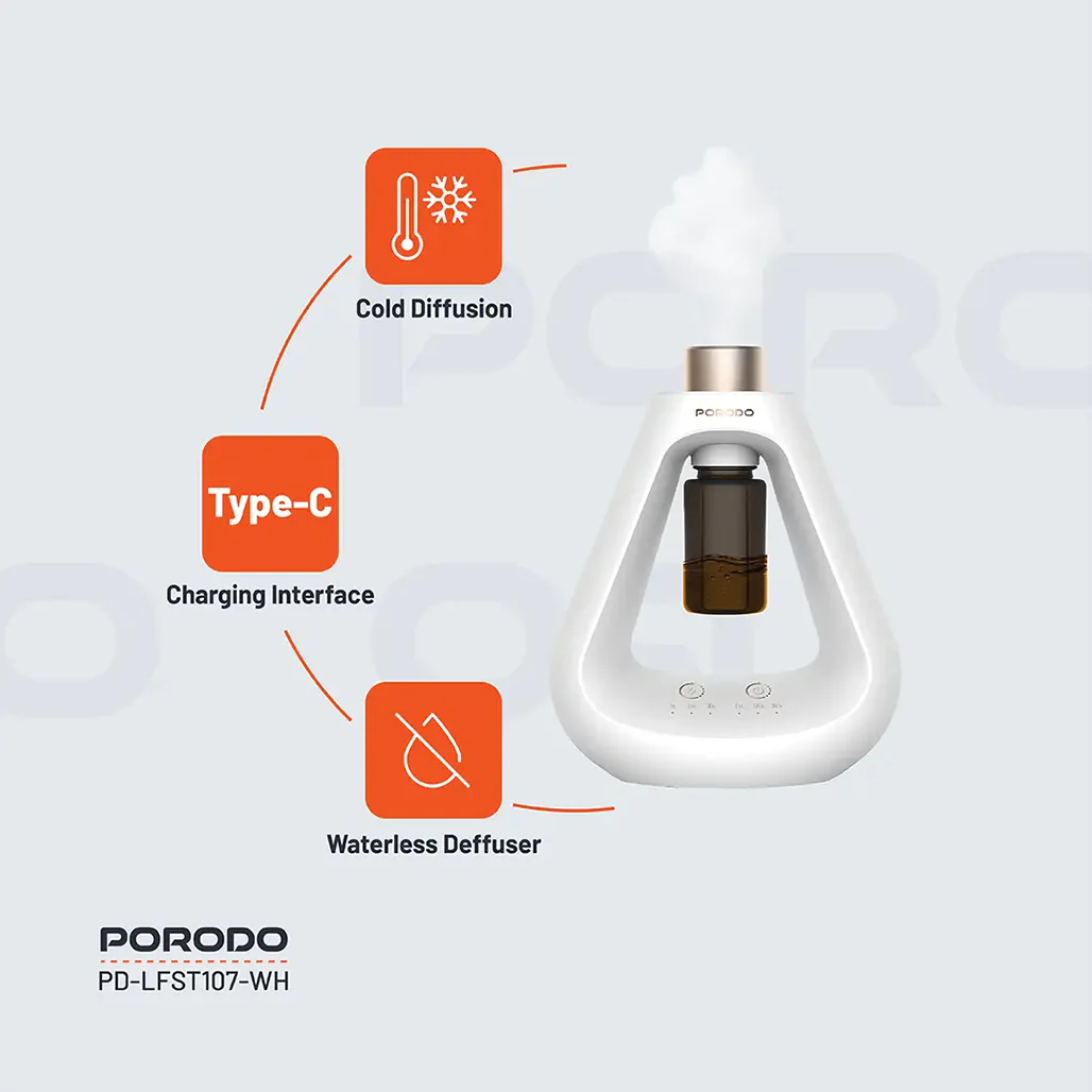 Porodo Lifestyle Aroma Sphere Waterless Diffuser – Long-Lasting Aromatherapy for Any Space - Image 13