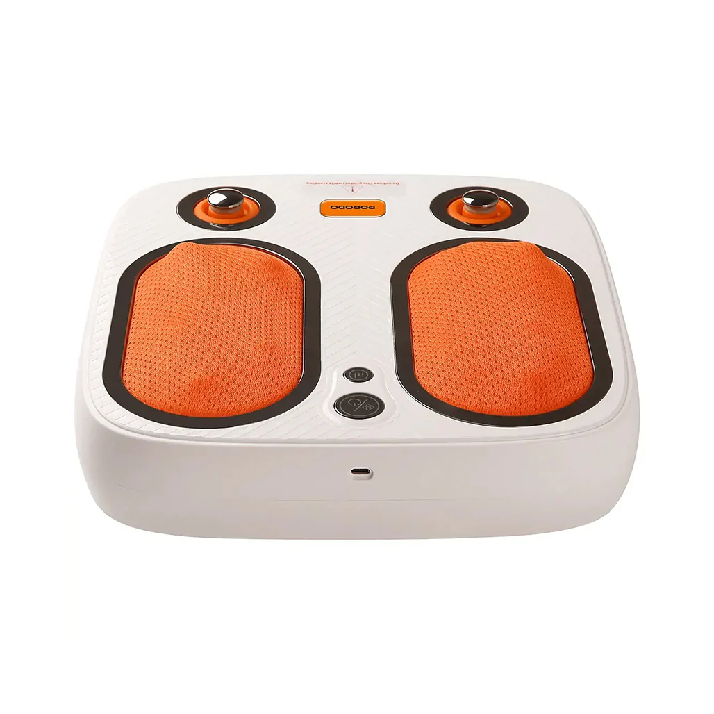 Porodo Lifestyle Cordless Heated Foot Massager with Tapping & Kneading Therapy - White - Image 2