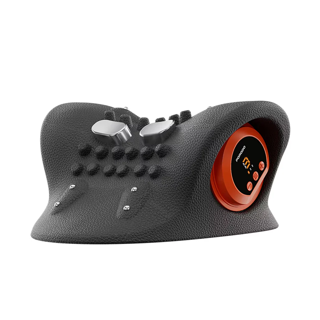 Porodo Lifestyle Electric Heated Neck and shoulder pillow massager - Black
