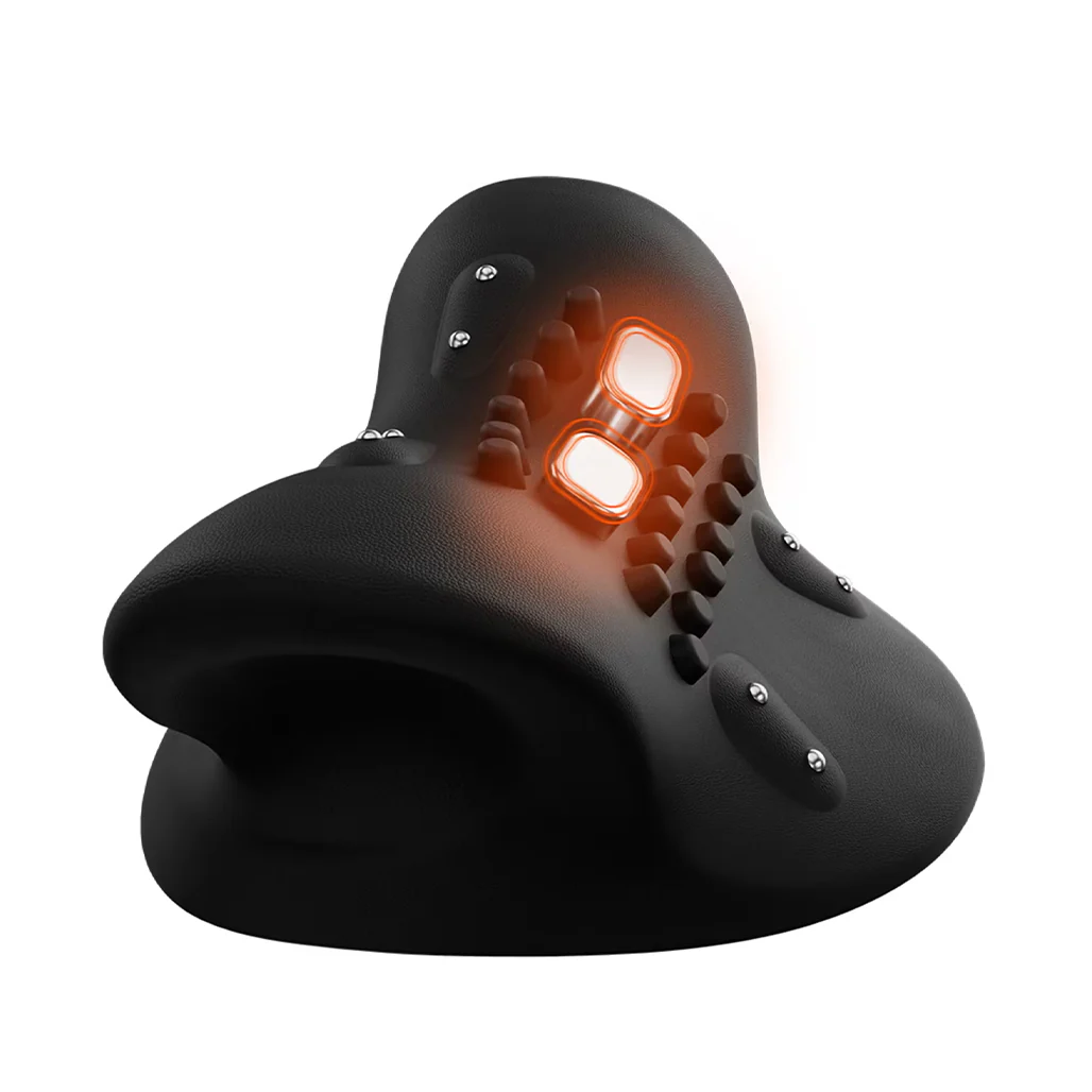Porodo Lifestyle Electric Heated Neck and shoulder pillow massager - Black - Image 2