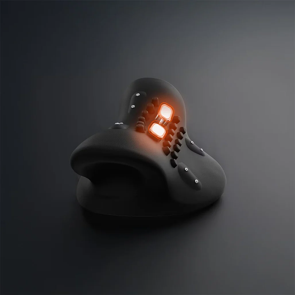 Porodo Lifestyle Electric Heated Neck and shoulder pillow massager - Black - Image 7