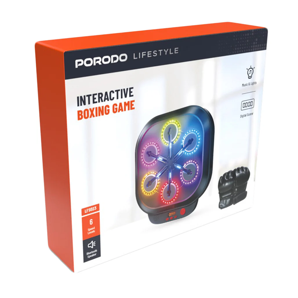 Porodo Lifestyle Interactive Boxing Game - High-Energy Fun with Bluetooth Speaker - PD-LFST023-BK - Image 4